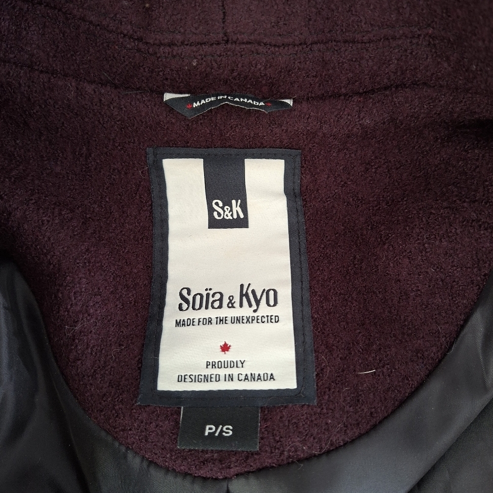Soia & Kyo outershell Burgundy winter coat Made in Canada Soïa & Kyo - Picture 7 of 14
